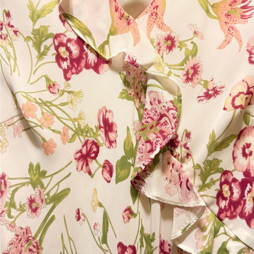 Floral Long Sleeve Midi Dress - Picture 3 of 4